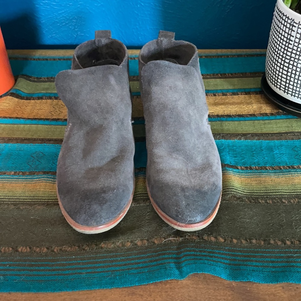 Dolce Vita Gray Suede Ankle Booties - Picture 2 of 6